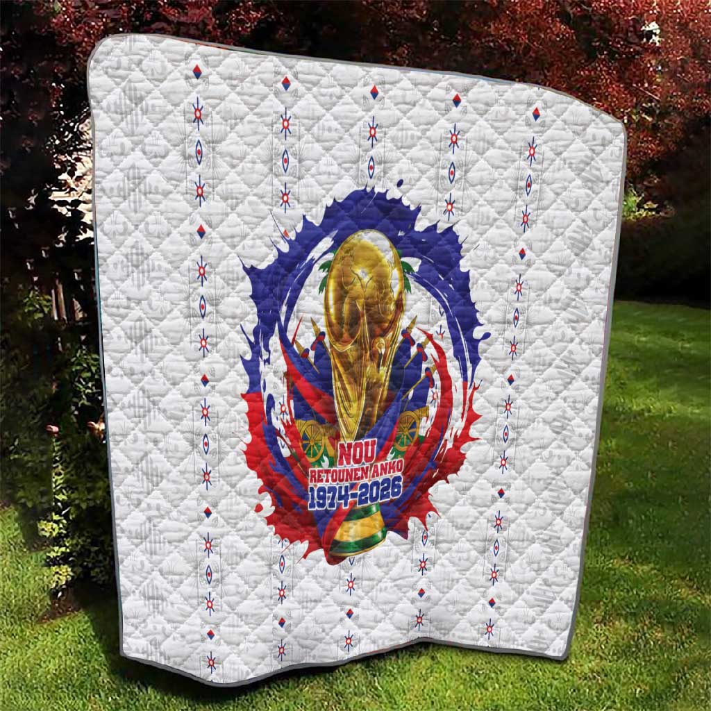 Haiti Grenadye Alaso Quilt White Nou Retounen Anko 1974-2026 - African Pride