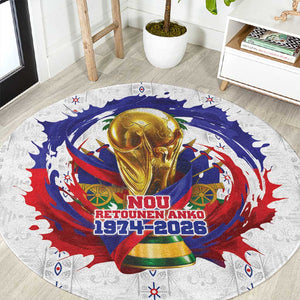 Haiti Grenadye Alaso Round Carpet White Nou Retounen Anko 1974-2026 - African Pride