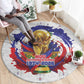 Haiti Grenadye Alaso Round Carpet White Nou Retounen Anko 1974-2026 - African Pride