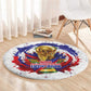 Haiti Grenadye Alaso Round Carpet White Nou Retounen Anko 1974-2026 - African Pride