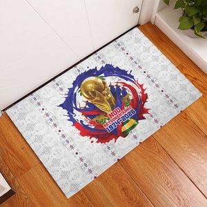 Haiti Grenadye Alaso Rubber Doormat White Nou Retounen Anko 1974-2026 - African Pride