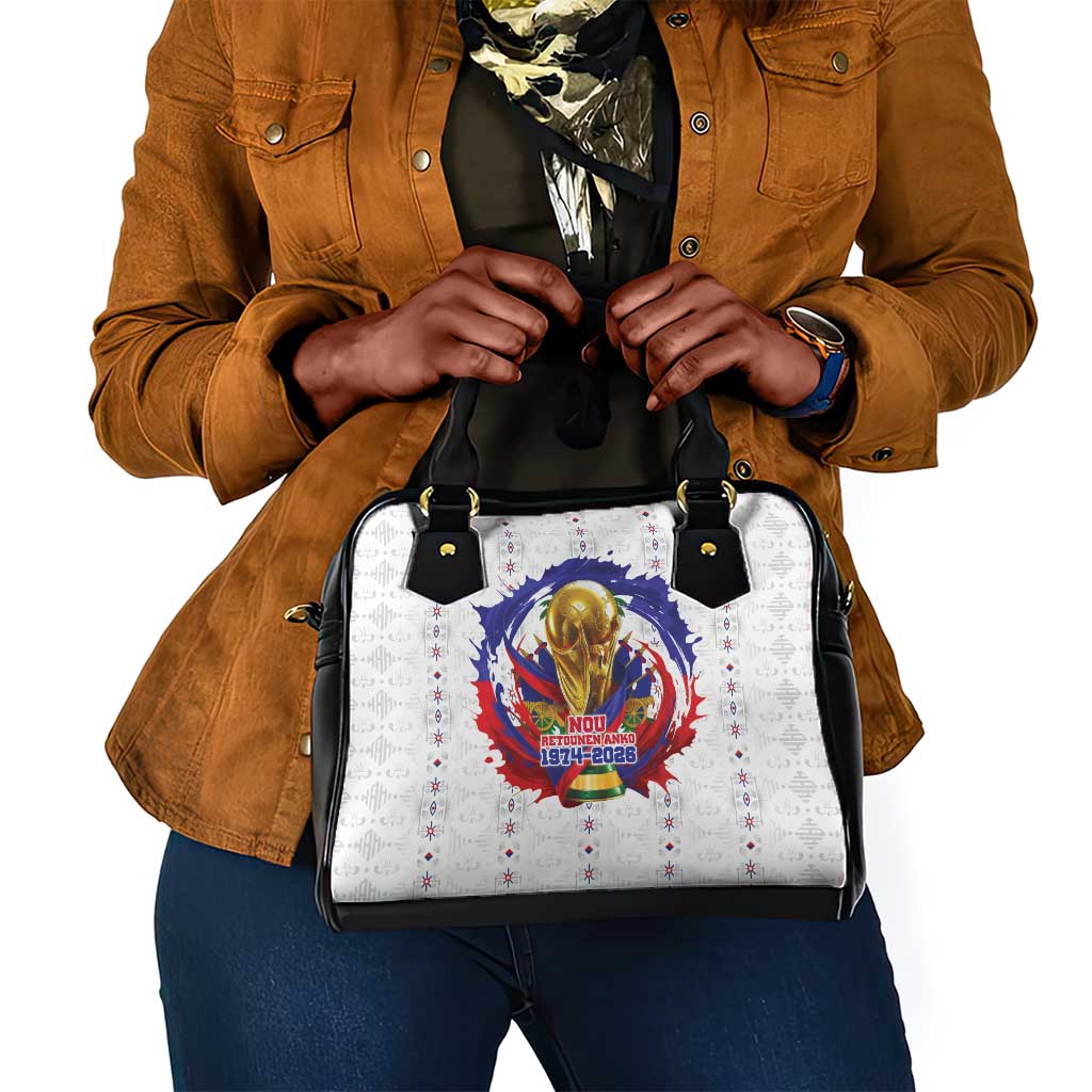 Haiti Grenadye Alaso Shoulder Handbag White Nou Retounen Anko 1974-2026 - African Pride