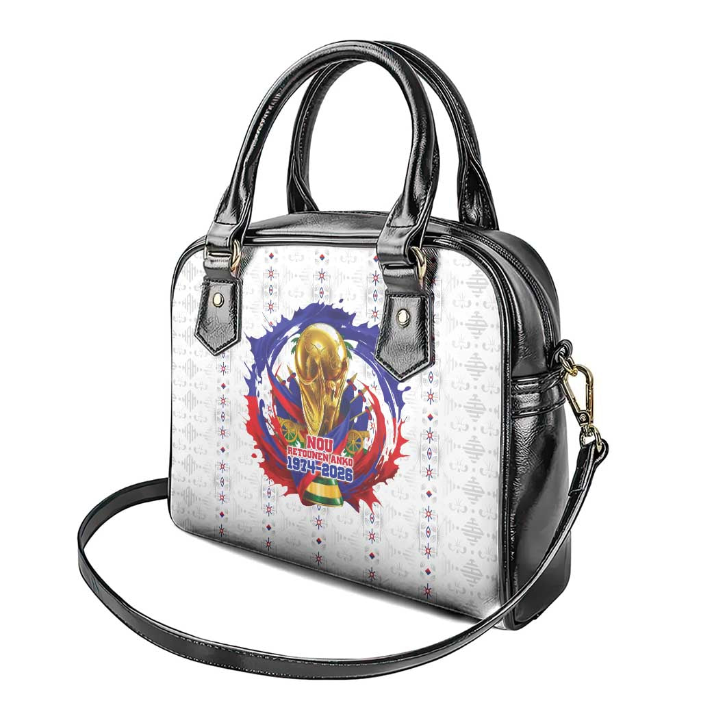Haiti Grenadye Alaso Shoulder Handbag White Nou Retounen Anko 1974-2026 - African Pride
