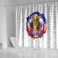 Haiti Grenadye Alaso Shower Curtain White Nou Retounen Anko 1974-2026 - African Pride