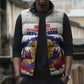 Custom Haiti Grenadye Alaso Sleeveless Puffer Jacket White Nou Retounen Anko 1974-2026 - African Pride
