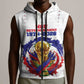 Custom Haiti Grenadye Alaso Sleeveless Zip Hoodie White Nou Retounen Anko 1974-2026 - African Pride