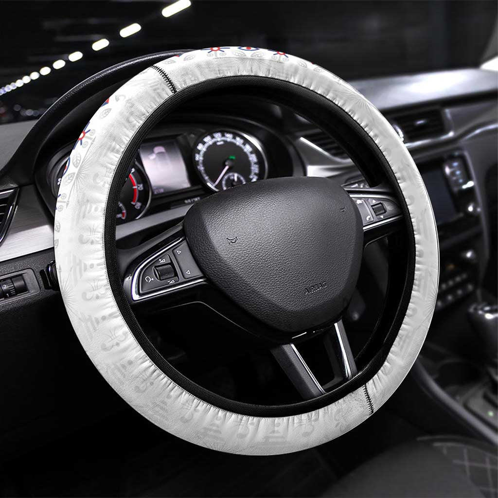 Haiti Grenadye Alaso Steering Wheel Cover White Nou Retounen Anko 1974-2026 - African Pride