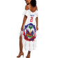 Custom Haiti Grenadye Alaso Summer Maxi Dress White Nou Retounen Anko 1974-2026 - African Pride