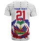 Custom Haiti Grenadye Alaso T shirt White Nou Retounen Anko 1974-2026 - African Pride