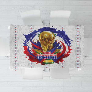 Haiti Grenadye Alaso Tablecloth White Nou Retounen Anko 1974-2026 - African Pride