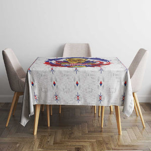 Haiti Grenadye Alaso Tablecloth White Nou Retounen Anko 1974-2026 - African Pride