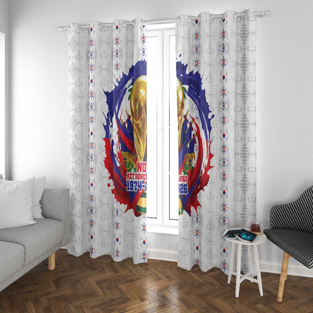 Haiti Grenadye Alaso Window Curtain White Nou Retounen Anko 1974-2026 - African Pride