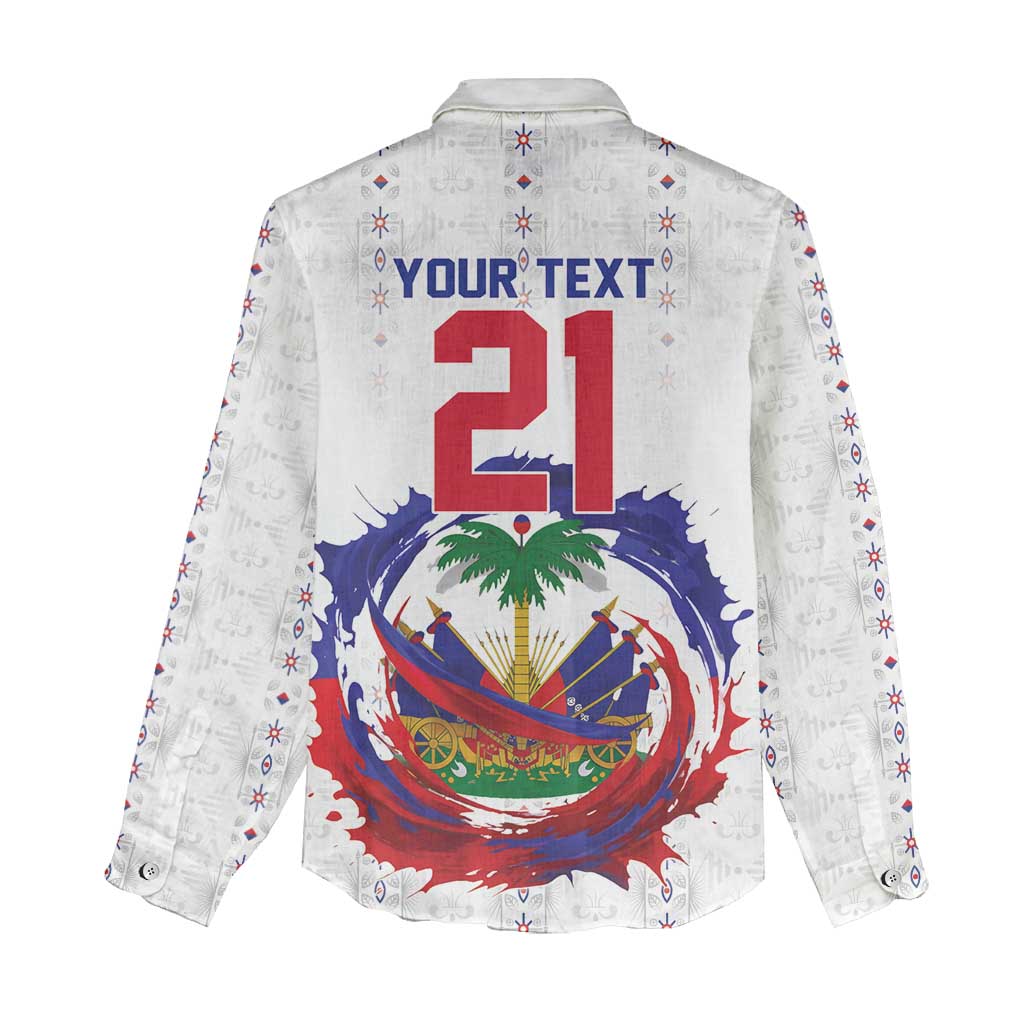 Custom Haiti Grenadye Alaso Women Casual Shirt White Nou Retounen Anko 1974-2026 - African Pride