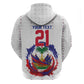 Custom Haiti Grenadye Alaso Zip Hoodie White Nou Retounen Anko 1974-2026 - African Pride
