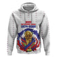Custom Haiti Grenadye Alaso Zip Hoodie White Nou Retounen Anko 1974-2026 - African Pride