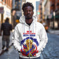 Custom Haiti Grenadye Alaso Zip Hoodie White Nou Retounen Anko 1974-2026 - African Pride
