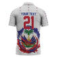 Custom Haiti Grenadye Alaso Zipper Polo Shirt White Nou Retounen Anko 1974-2026 - African Pride