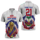 Custom Haiti Grenadye Alaso Zipper Polo Shirt White Nou Retounen Anko 1974-2026 - African Pride