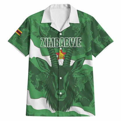Custom Zimbabwe Rugby 2026 Hawaiian Shirt Go Sables Sporty Grunge Style