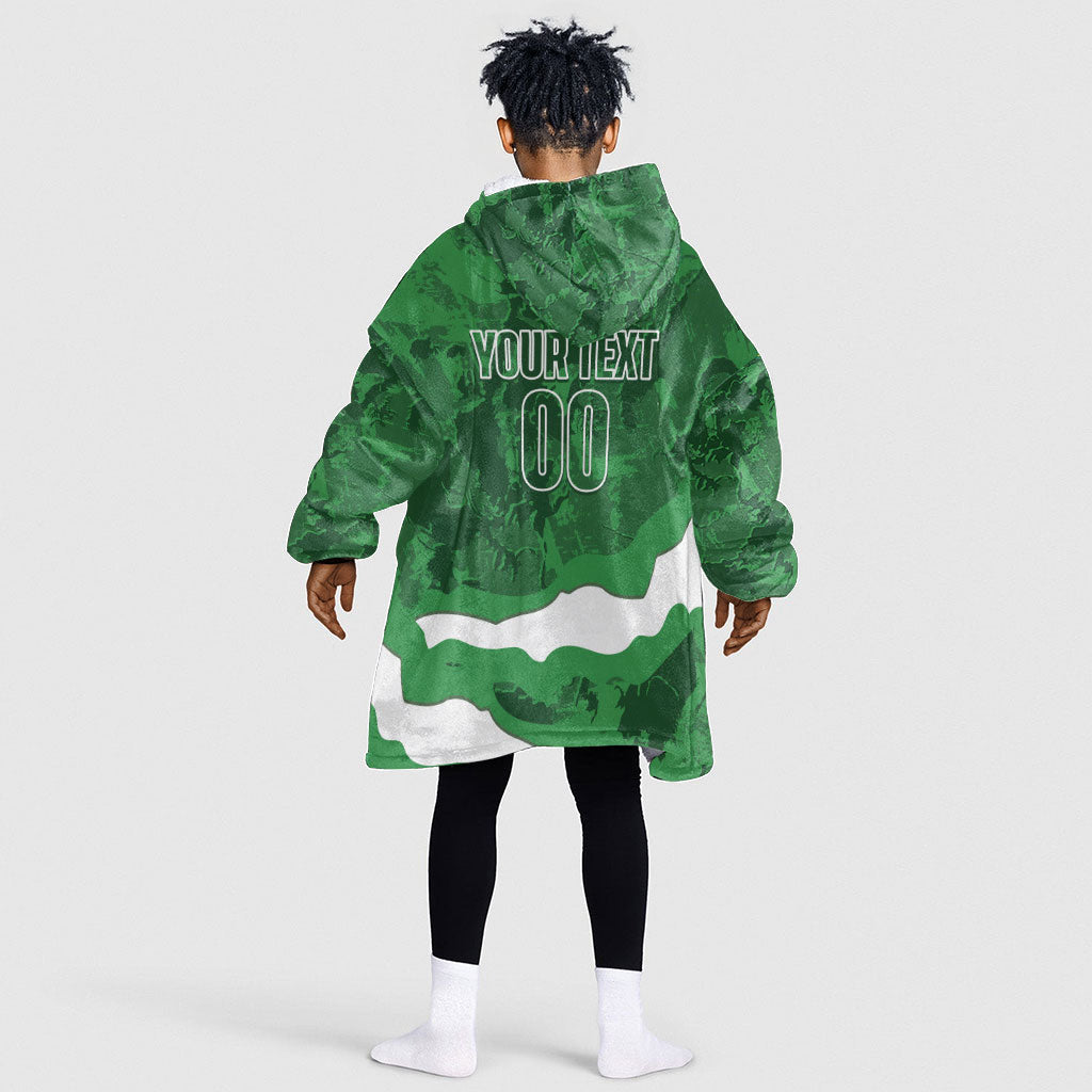 Custom Zimbabwe Rugby 2026 Kid Wearable Blanket Hoodie Go Sables Sporty Grunge Style