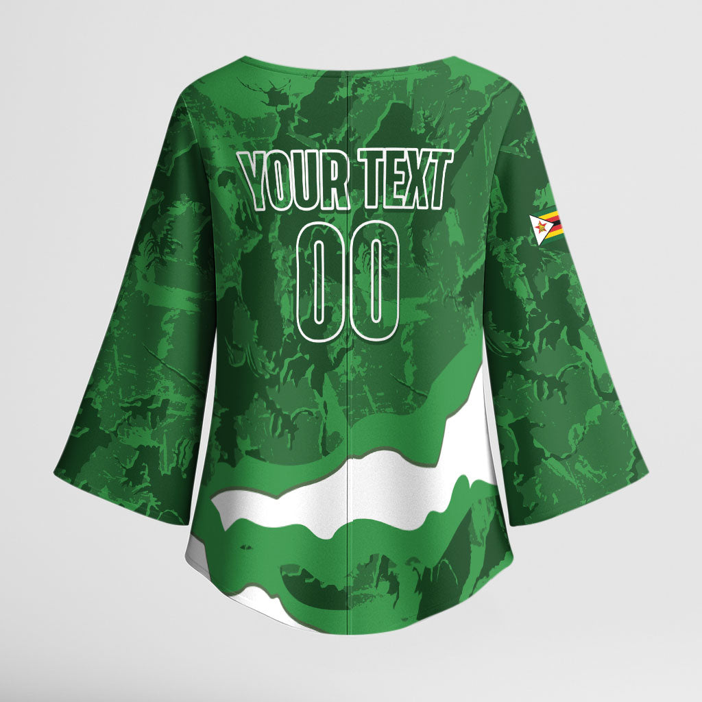 Custom Zimbabwe Rugby 2026 Kimono Sleeve Blouse Go Sables Sporty Grunge Style