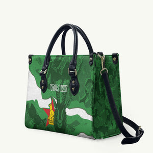Custom Zimbabwe Rugby 2026 Leather Bag Go Sables Sporty Grunge Style