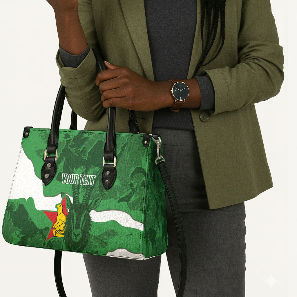 Custom Zimbabwe Rugby 2026 Leather Bag Go Sables Sporty Grunge Style