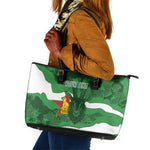 Custom Zimbabwe Rugby 2026 Leather Tote Bag Go Sables Sporty Grunge Style