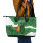 Custom Zimbabwe Rugby 2026 Leather Tote Bag Go Sables Sporty Grunge Style