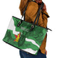 Custom Zimbabwe Rugby 2026 Leather Tote Bag Go Sables Sporty Grunge Style
