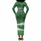 Custom Zimbabwe Rugby 2026 Long Sleeve Bodycon Dress Go Sables Sporty Grunge Style