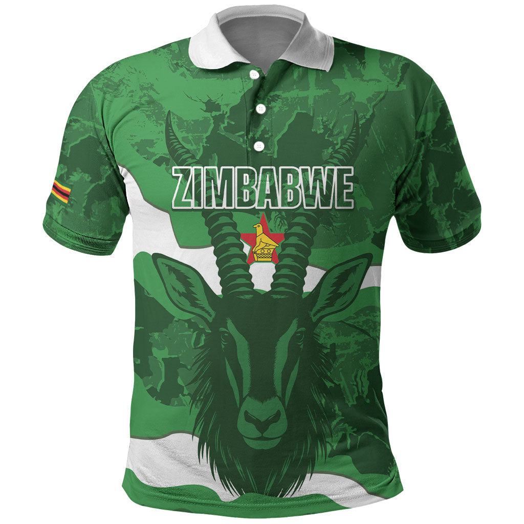 Custom Zimbabwe Rugby 2026 Polo Shirt Go Sables Sporty Grunge Style