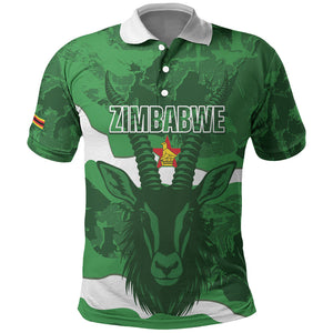 Custom Zimbabwe Rugby 2026 Polo Shirt Go Sables Sporty Grunge Style