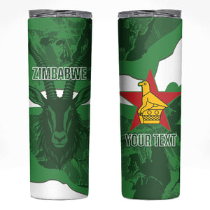 Custom Zimbabwe Rugby 2026 Skinny Tumbler Go Sables Sporty Grunge Style