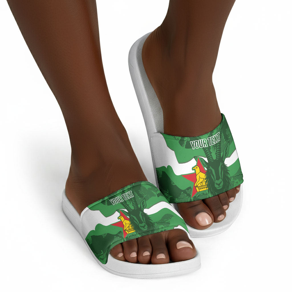 Custom Zimbabwe Rugby 2026 Slide Sandals Go Sables Sporty Grunge Style