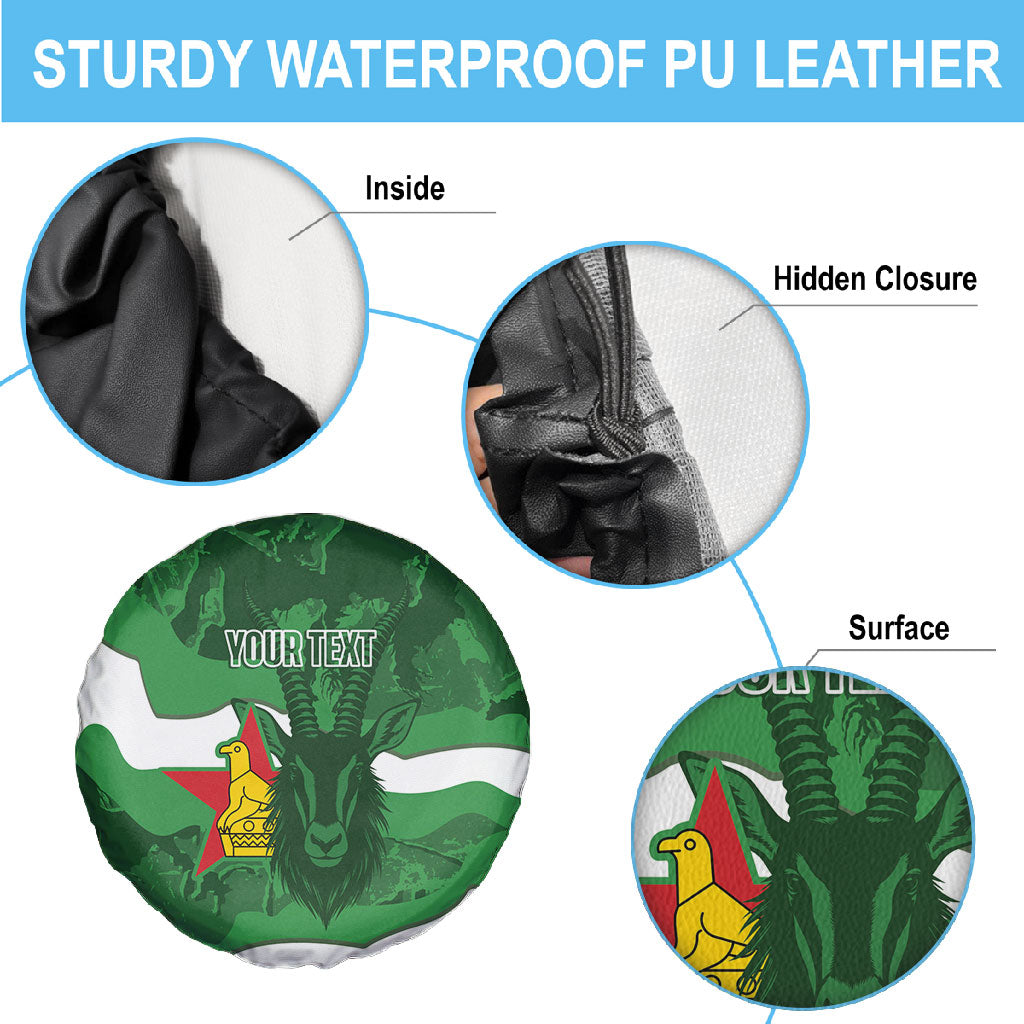 Custom Zimbabwe Rugby 2026 Spare Tire Cover Go Sables Sporty Grunge Style