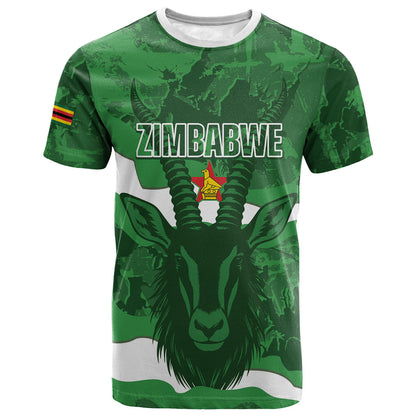 Custom Zimbabwe Rugby 2026 T shirt Go Sables Sporty Grunge Style