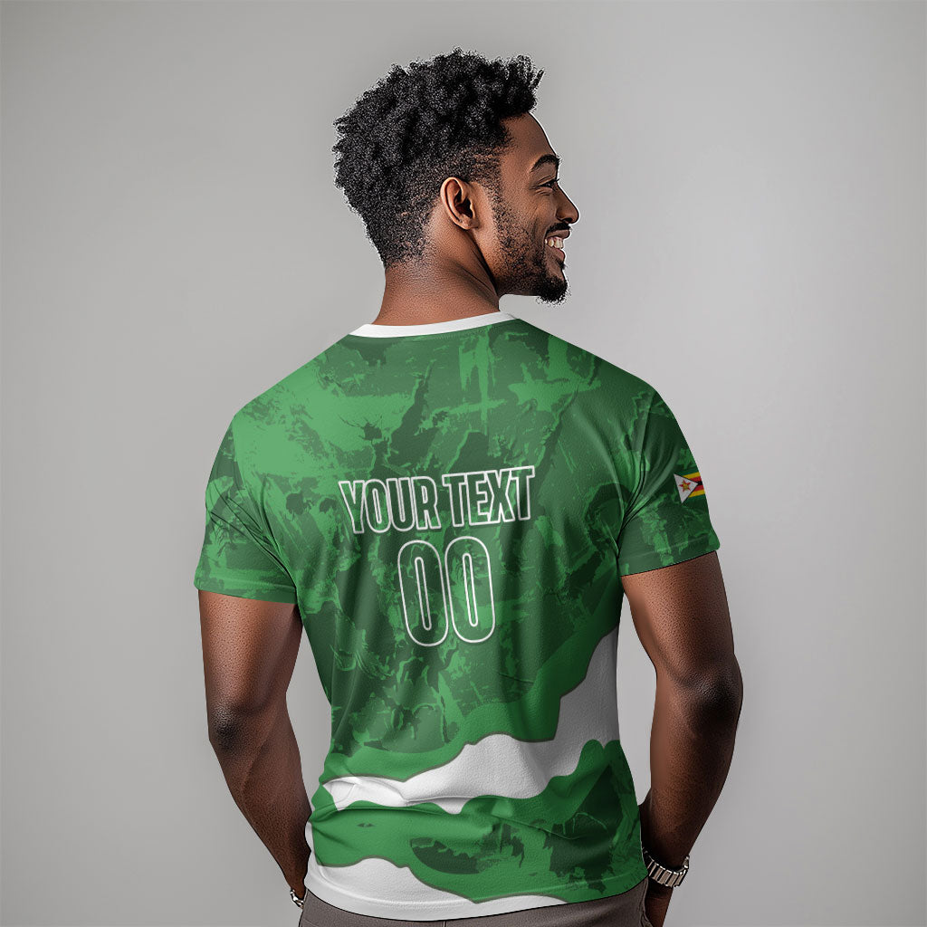 Custom Zimbabwe Rugby 2026 T shirt Go Sables Sporty Grunge Style