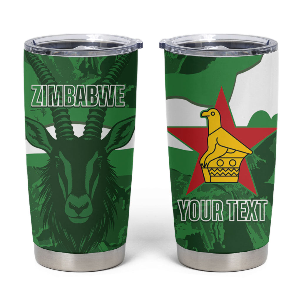 Custom Zimbabwe Rugby 2026 Tumbler Cup Go Sables Sporty Grunge Style