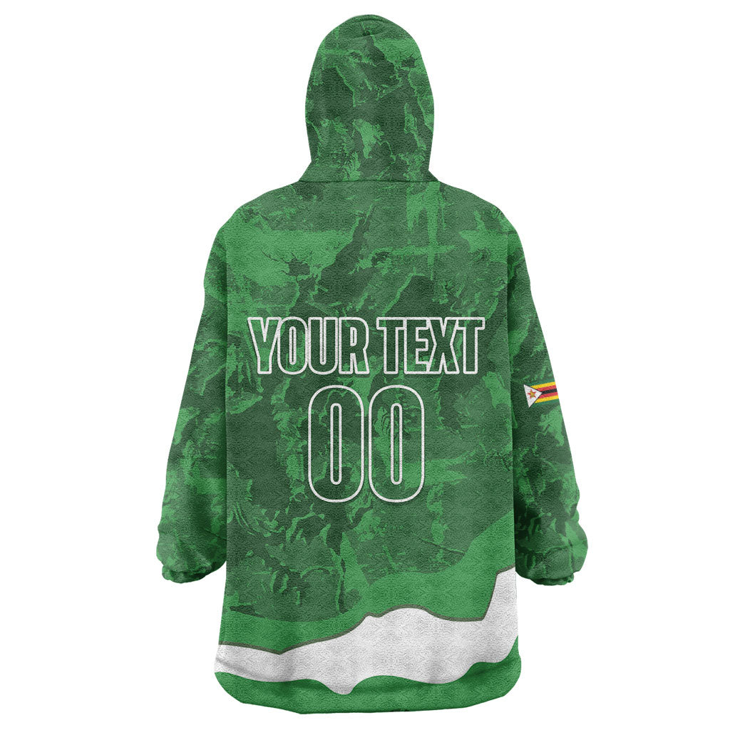 Custom Zimbabwe Rugby 2026 Wearable Blanket Hoodie Go Sables Sporty Grunge Style