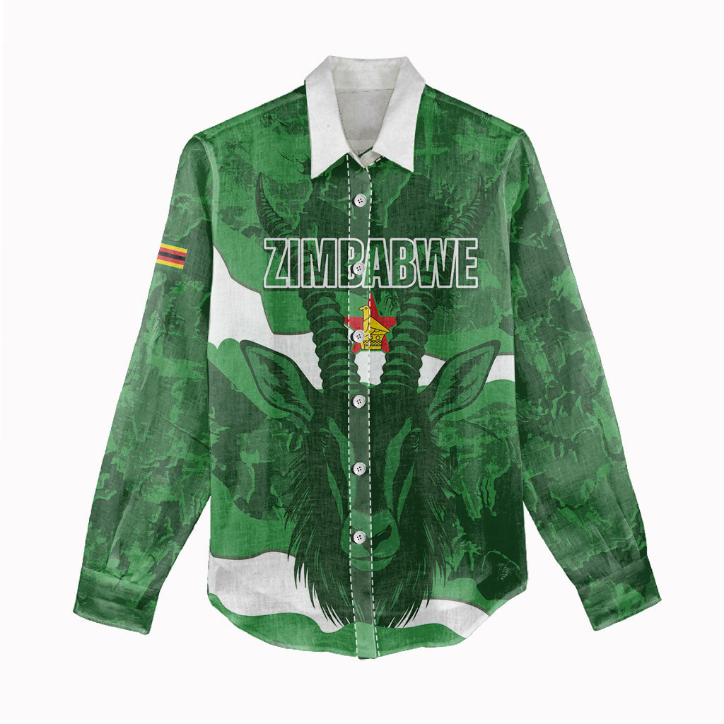 Custom Zimbabwe Rugby 2026 Women Casual Shirt Go Sables Sporty Grunge Style