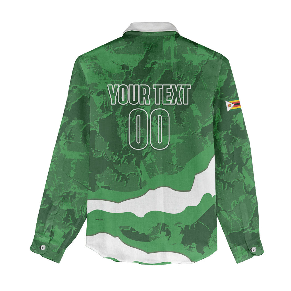 Custom Zimbabwe Rugby 2026 Women Casual Shirt Go Sables Sporty Grunge Style