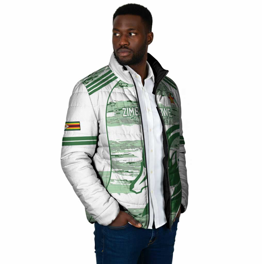 Zimbabwe Rugby Custom Padded Jacket Come On Sables White Version