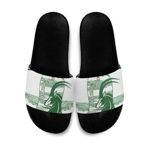 Zimbabwe Rugby Custom Slide Sandals Come On Sables White Version