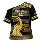 Zimbabwe Rugby Custom Cross Shoulder Shirt Come On Sables Gold Black Version