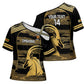Zimbabwe Rugby Custom Cross Shoulder Shirt Come On Sables Gold Black Version