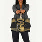 Zimbabwe Rugby Custom Leather Bag Come On Sables Gold Black Version
