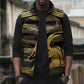 Zimbabwe Rugby Custom Sleeveless Puffer Jacket Come On Sables Gold Black Version