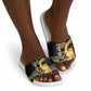 Zimbabwe Rugby Custom Slide Sandals Come On Sables Gold Black Version