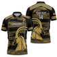 Zimbabwe Rugby Custom Zipper Polo Shirt Come On Sables Gold Black Version